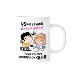 TAZA GRACIOSA - YO ME LEVANTO DE BUEN HUMOR, PERO