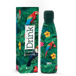 BOTELLA TÉRMICA METÁLICA 500ML AVES TROPICALES