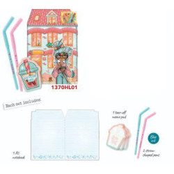 Cuaderno con Notas Adhesivas y Dos Bolis Harmonie 