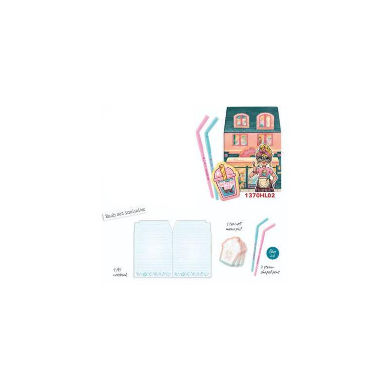 Cuaderno con Notas Adhesivas y Dos Bolis Victoria