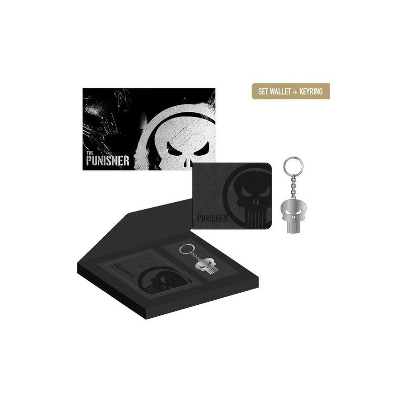 SET REGALO CARTERA Y LLAVERO THE PUNISHER