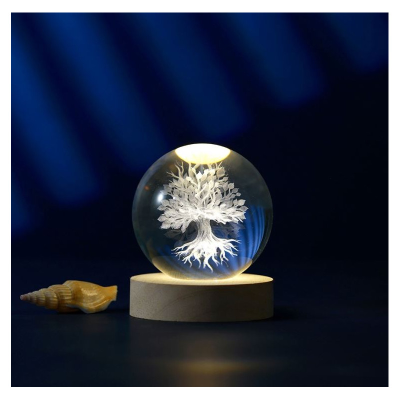 Lampara Bola de Cristal Grande Arbol
