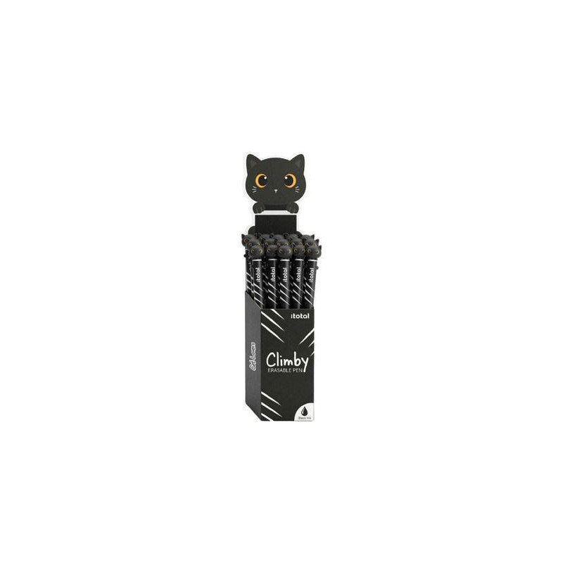 BOLIGRAFO BORRABLE CLIMBY GATO NEGRO 