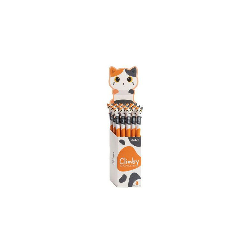 BOLIGRAFO BORRABLE CLIMBY GATO TRICOLOR 