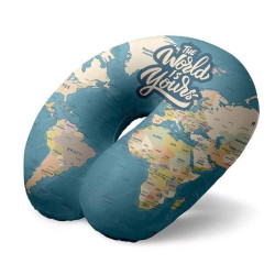 ALMOHADA CUELLO DE VIAJE BLUE MAPS 