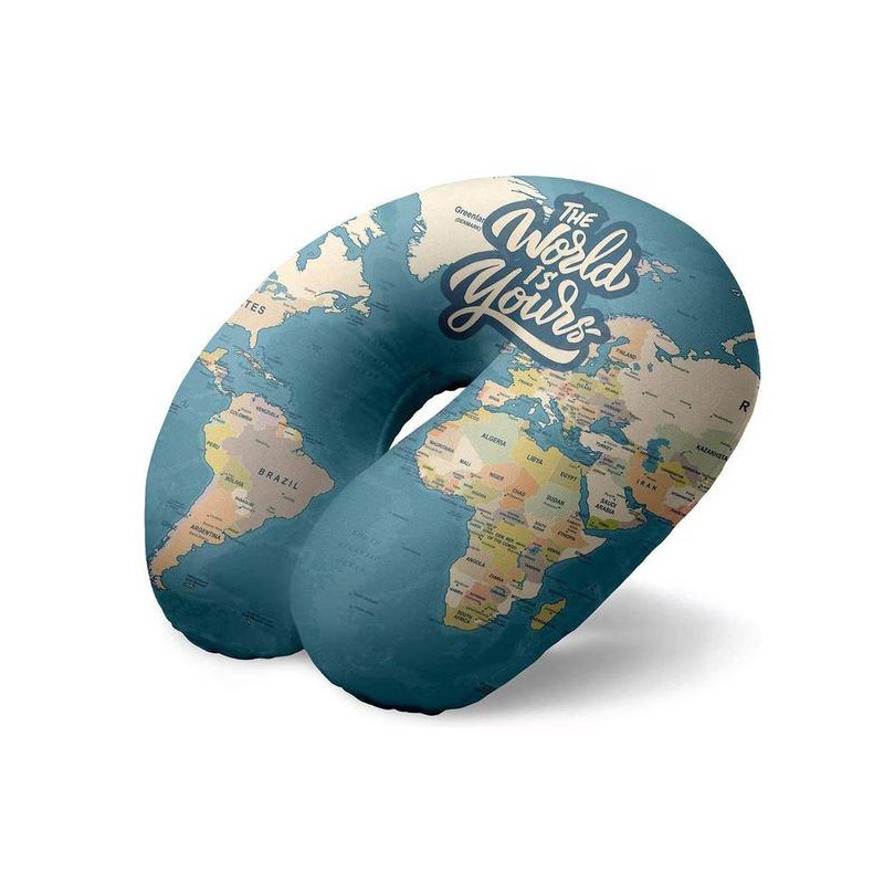 ALMOHADA CUELLO DE VIAJE BLUE MAPS 