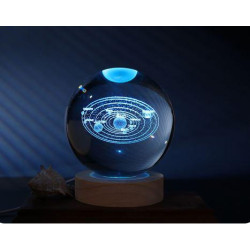 LAMPARA BOLA DE CRISTAL GRANDE SISTEMA SOLAR 