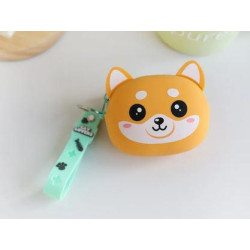 MONEDERO DE SILICONA PERRO SHIBA 