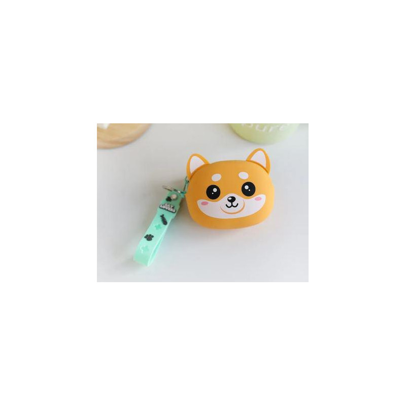 MONEDERO DE SILICONA PERRO SHIBA 