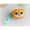 MONEDERO DE SILICONA PERRO SHIBA 