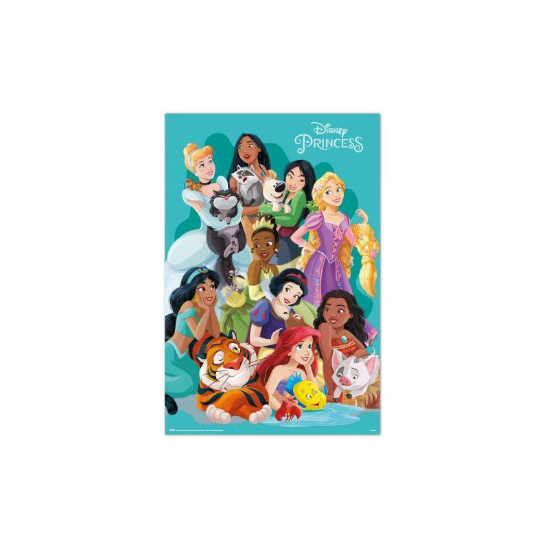 POSTER DISNEY PRINCESAS Y MASCOTAS
