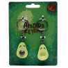 Set de 2 Llaveros con Forma 3D Kawaii Aguacate