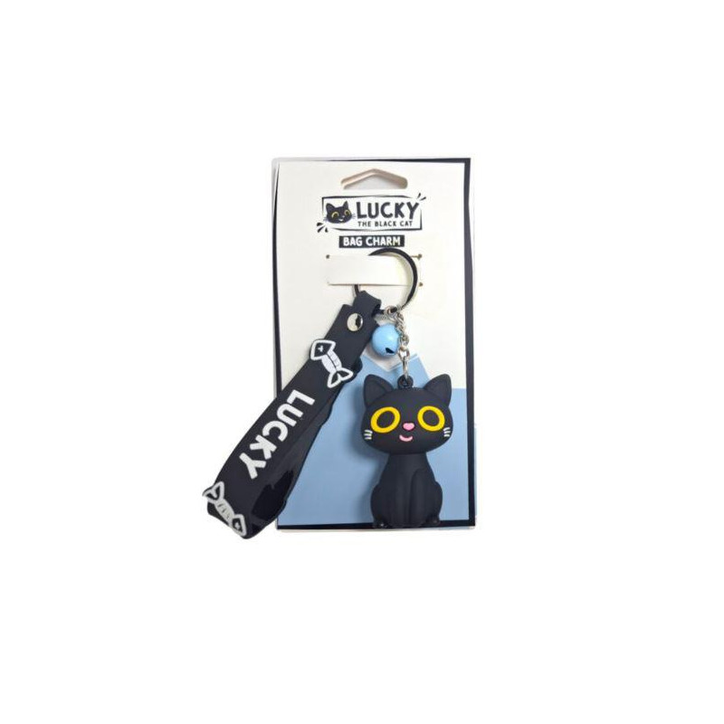 Llavero 3D con forma Gato Negro
