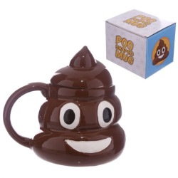 Taza de Cerámica 3D con Forma y Tapa - Forma Emoti