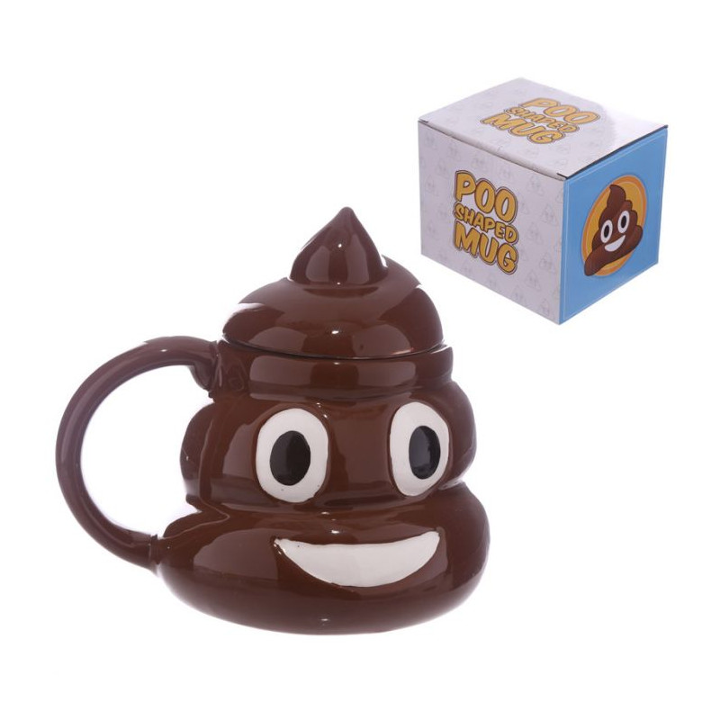 Taza de Cerámica 3D con Forma y Tapa - Forma Emoti