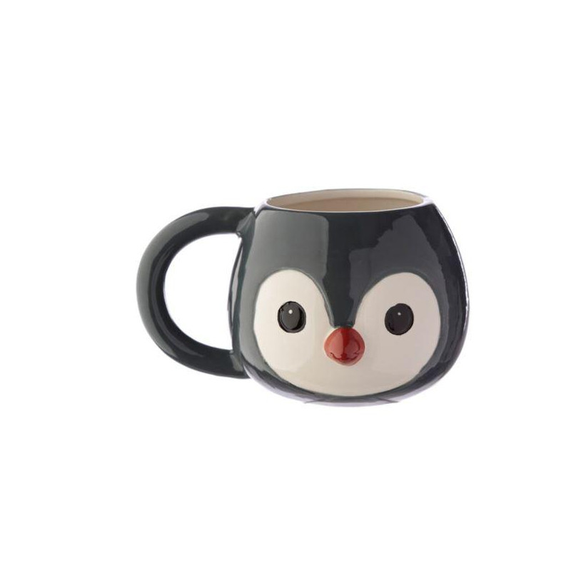Taza de Cerámica 3D con Forma Cabeza de pingüino