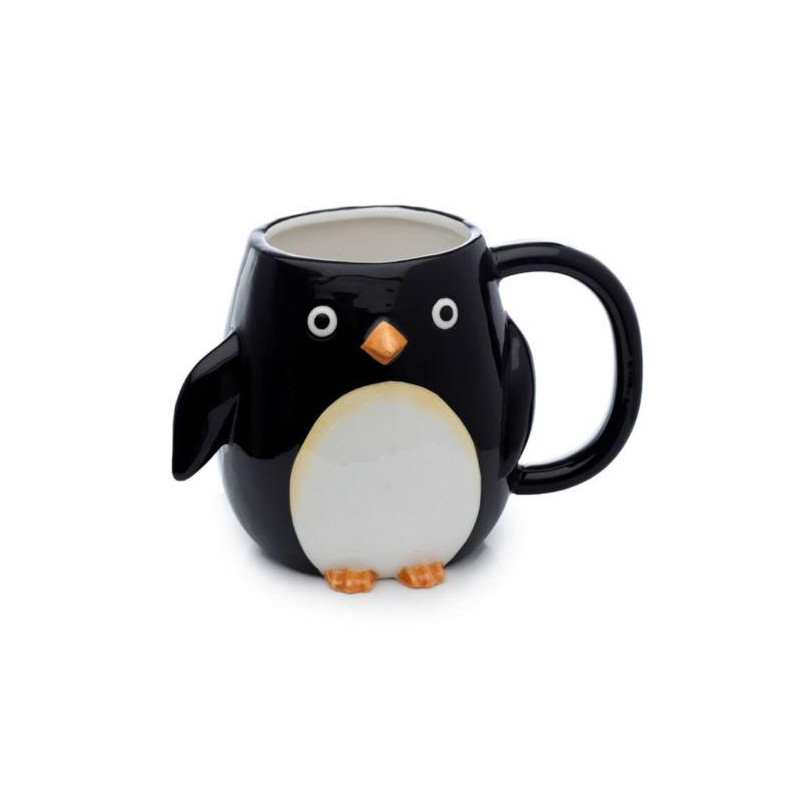 Taza de Cerámica 3D con Forma Pingüino 