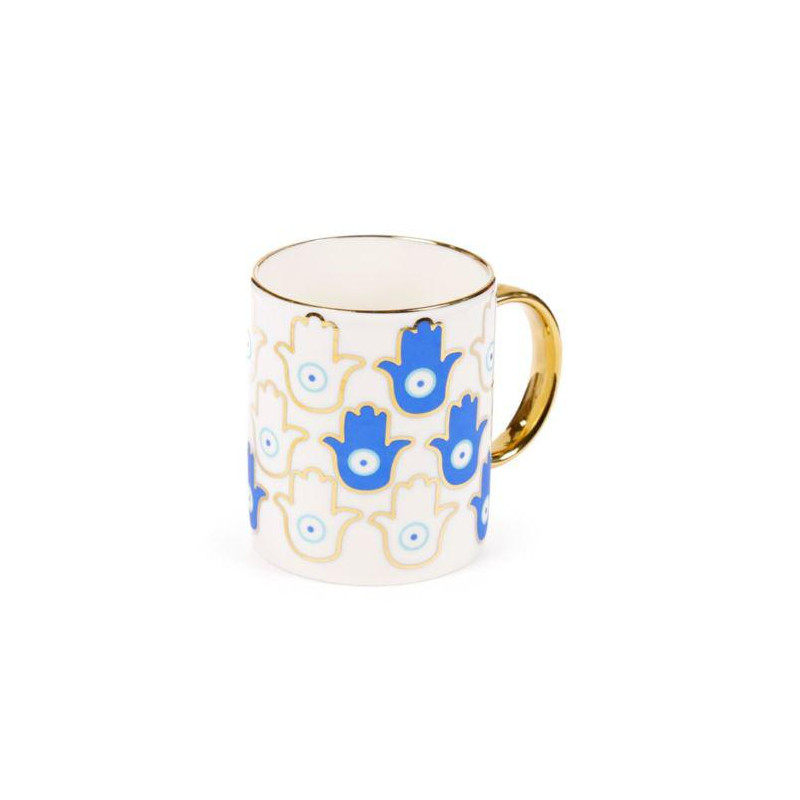 Taza de Porcelana Manos con Ojo Turco
