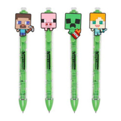 Bolígrafo con Tope de Silicona Minecraft
