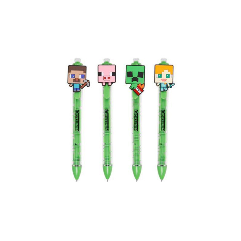 Bolígrafo con Tope de Silicona Minecraft