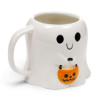 Taza con forma de cerámica fantasma de truco o tra