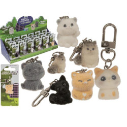 Llavero  gato flocado