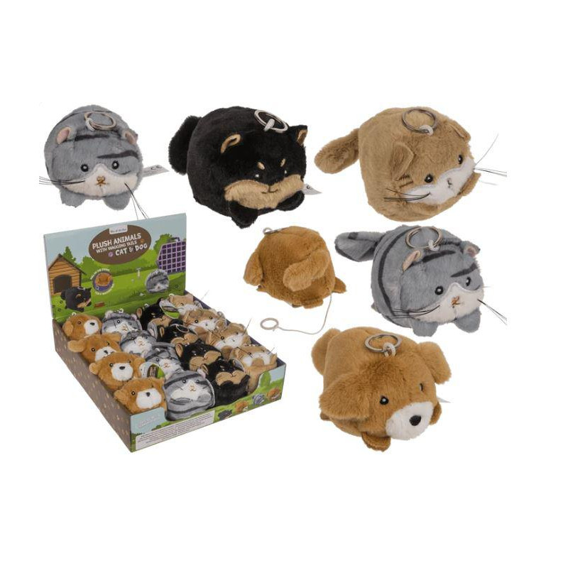 Animales de peluche con cola que se mueve