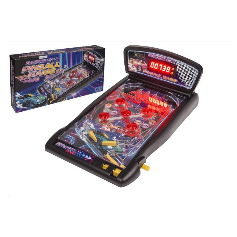 Juego de pinball de coches de carreras