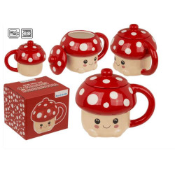 Taza seta kawaii con tapa