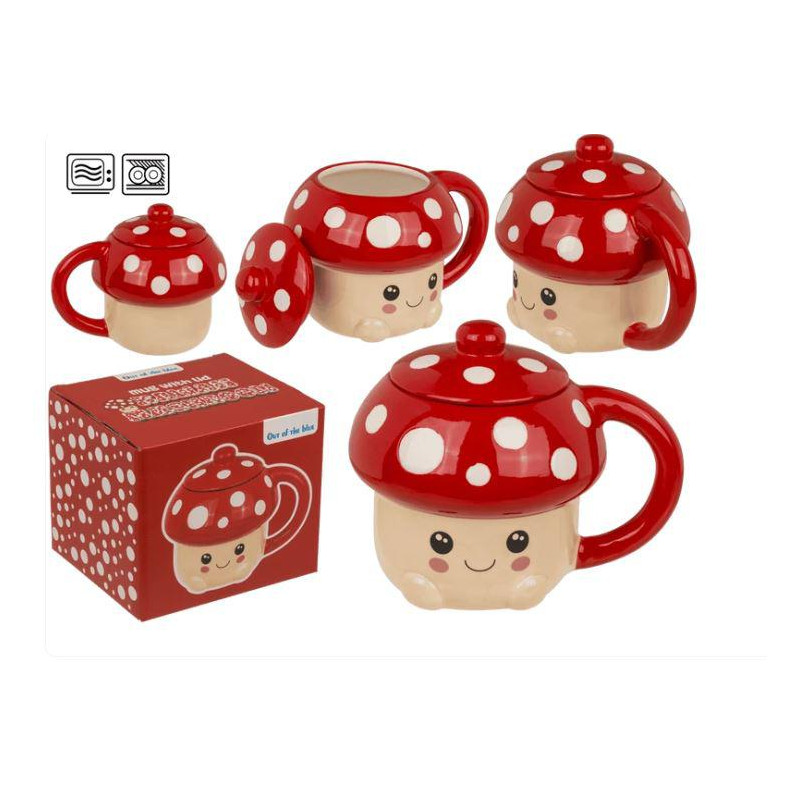 Taza seta kawaii con tapa