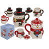 Taza muñeco de nieve con tapa
