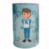 HUCHA METALICA REDONDA COMUNION NIÑO 13*8 CMS - 85