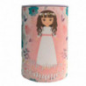 HUCHA METALICA REDONDA COMUNION NIÑA 13*8 CMS -858