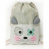 Mochila Saquito Ratoncito Gris