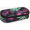 Estuche ovalado Flores negro