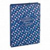 Carpeta goma 3 solapas Azul marino Triangulos