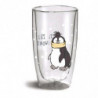 Vaso cristal Pinguino navideño en estuche de lata