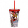 Vaso 500ml de doble pared con Tapa y Pajita - Aste