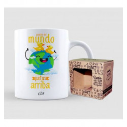 Taza Pones mi mundo patas arriba""