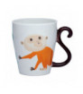Taza de Porcelana - Asa con Forma de Cola de Mono