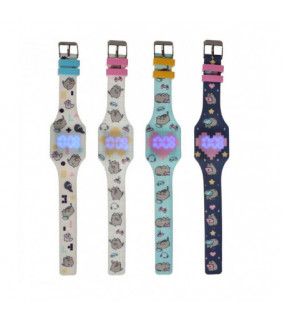 Reloj Digital de Silicona - Gato Pusheen