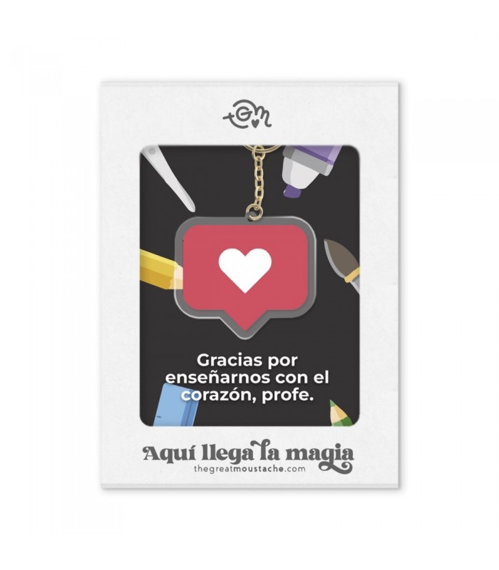 LLAVERO GRACIAS POR ENSEÑARNOS CON EL CORAZÓN