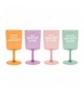 Mr. Wonderful Set de 4 vasos de vino para brindar