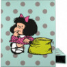 Carpeta a4 forrada 4 anillas 25 mafalda 20 dot