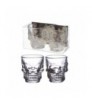 VASOS DE CHUPITO DE CRISTAL CALAVERA SET DE 2 UNDS