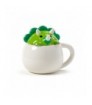 Taza de Cerámica con Tapa Dinosaurio Verde