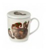 Taza con Tapa para Infusiones de Porcelana Navidad