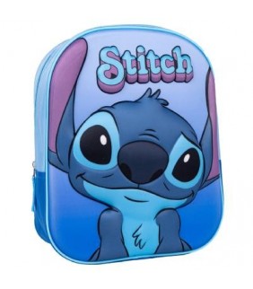 Mochila Infantil 3d Stitch Azul