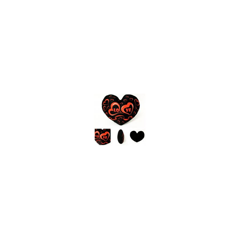 Cojin. LOVE NEGRO CORAZÓN LONT MED 32CM