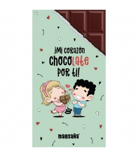 TABLETA DE CHOCOLATE - ¡MI CORAZÓN CHOCOLATE POR T